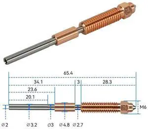 3Pcs 3D Printer Nozzle All-In-One Nozzle High Flow For K1C K1 Max Ender-3 V3 3D Printer