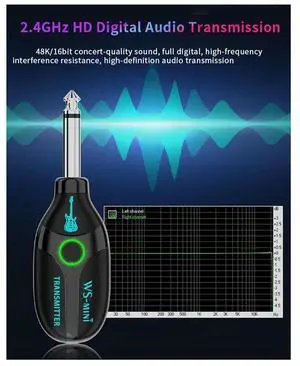 Ageryu Jamjum Pickup Guitar Wireless Mini Transceiver Effects Pedal Wireless Headphones Bluetooth Mini Amplifier Pedal Adapter-N33R