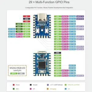 RP2040-Zero Microcontroller PICO Development Board For Pi RP2040 Dual-Core Cortex M0+Processor 2MB Flash