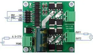 12V 24V Motor Drive Board H-Bridge Motor Speed Controller Module Forward Reverse Rotation Motor Controller For