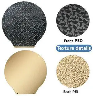 Ageryu For Flsun Super R PEI Flexible Smooth PEO Hot Bed Build Plate Round Dia 270Mm Magnetic Spring Steel Flex Bed Witho