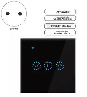 Ageryu Wifi Smart Curtain Switch For Blinds Roller Shutter Electric Motorized Motor Remote Control Eu Plug-N33R
