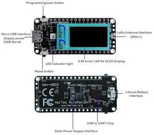 Ageryu AB02 Dev-Board IOT Lorawan With 0.96 Inch OLED, ASR6502, SX1262 Lora Node Compatible With Cloud Platform