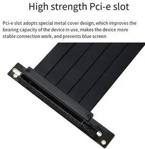 Pcie 4.0 X16 Extension Cable 200Mm 180° Flexible Pcie Connector Extension Cable