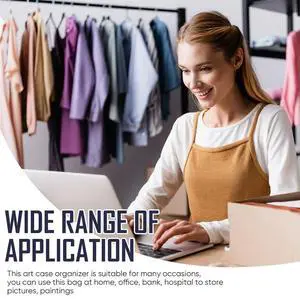 Workmanshipp-3 Pack Large Poster Storage Bag Bulletin Board Holder Art PVC Folder With Pocket Transparent Art Portfoli