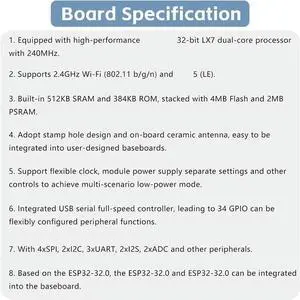 Ageryu 3Pcs ESP32-S3 Mini Development Board ESP32-S3-Zero Development Board Main Frequency 240Mhz, 2.4Ghz Wifi BT
