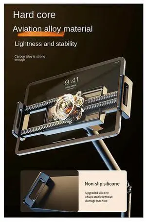 Ageryu Tablet Stand Adjustable Desk Portable Tablet Smartphone 360° Rotating Tablet Holder Durable Easy Install