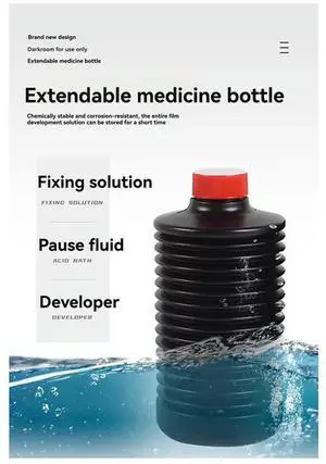 Ageryu Workmanshipp-Storage Bottles For Darkroom Chemical Film Developing Anti-Oxidation Development Fixing Stop Fluid Bottle