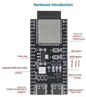 Ageryu AI Voice Chat Robot ESP32-S3 Development Board Breadboard 0.96 Inch LCD Kit For Deepseek For Student Educational