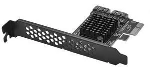 Ageryu 1 Piece Desktop PCI-E To SATA3.0 Expansion Card Black Copper 12X6.8X5.4Cm 6G Adapter Array Card RAID0/1/SPAN-N33R