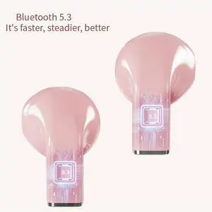 Ageryu Wireless Bluetooth 5.3 Earphones Heart Shaped TWS Heart Shaped In-Ear Earbuds Couple Earphones Gamer Earphones-N33R
