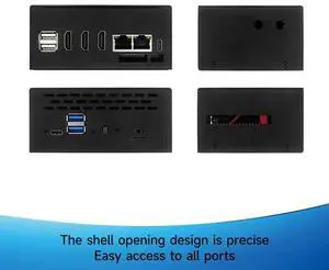 Ageryu For Orange Pi 5 Plus Metal Case With Cooling Fan, Wifi 6 BT 5.2 Module Dual-Band Wireless Card, Antenna, Heatsink Easy