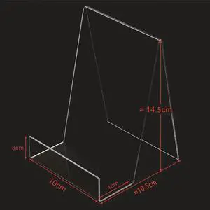 Ageryu Acrylic Book Stand With Ledge Clear Display Easels Plate For Books Display, Music Sheets, Artworks, CD, (5Large+5Small) Durable-