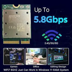 Ageryu 2025 Upgrad Tri Band FME-865 WiFi7 Bluetooth 5.4 Wireless WiFi Card 2.4G/5G/6Ghz Wireless Network Adapter For Win11