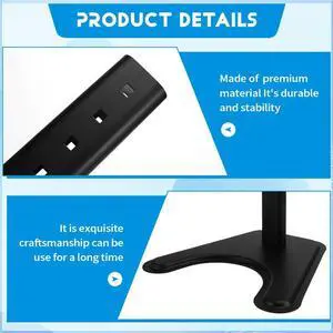 Ageryu Adjustable Monitor Stand For 14-32 Inch Screens Desk Mount With Large Base Height Adjustable Monitor Arm