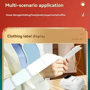 Label Maker Machine with Tape P50 Portable Label Printer Bluetooth Label Maker Machine Label Printer for Clothes Home C