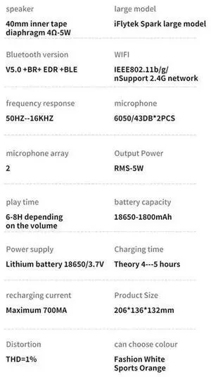 Ageryu M80 AI Robot Smart AI Speaker Alarm Clock FM Radio Wireless Bluetooth Speaker RGB Light Forboy Girl Student Gift