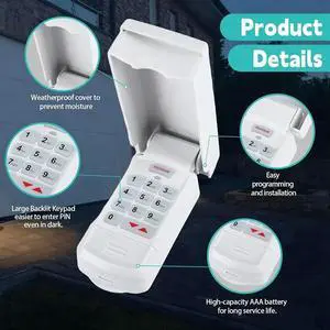 Ageryu GK-R Garage Door Opener Keypad And 2 Pack G3T-R 3-Button Remote, For Genie licode Technology And Overhead Opener Durable-N3