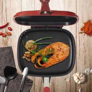 Ageryu Square Double Sided Frying Pan, Kitchen Non-Stick Baking Pancake Pan Omelette Trays,Indoor/Outdoor Camping Sandwich Durable 28Cm