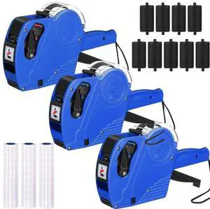 Ageryu Workmanshipp-3 Pack 8 Digits Price Tag-Gun Pricing-Gun Label Pricing-Gun Kit With 30 Rolls Labels & 9 Ink Rollers