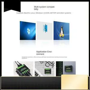 Ageryu Waveshare Industrial 4-Way USB3.2 Gen 1 Hub 2IN-4OUT Dual Host Shared Random Switching Multiple Protection Circuit 5Gbps-N33R