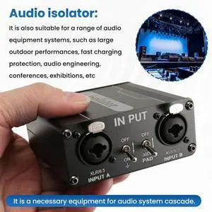 Ageryu 1 Pieces GX200 Audio Current Sound Noise Mixer Microphone Common Ground Filter-N33R