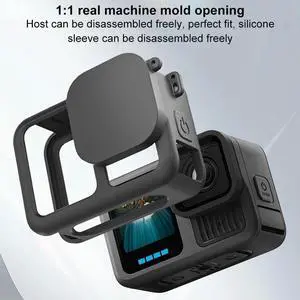 Silicone Case with Lens Cover & Lanyard Protective Housing Anti-Scratch Camera Protector for Go Pro 13 Camera