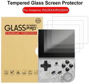 Tempered Glass Film Anti-Scrach 9H HD Screen Protective Film Anti-Fingerprint for Anbernic RG35XX/RG35XX Plus Game Accessories