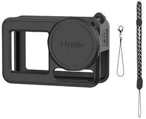 Silicone Case for Action 5 Pro Full Protective Cover Sleeve Lens Cap & Hand Strap & Anti-Lost Rope Camera Accessories