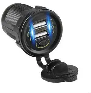 36V 48V 60V 72V 100V Dual USB Ports Ebike Fast Socket Power Outlet with Quick with Waterproof