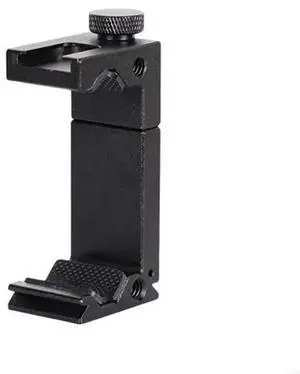 Phone Tripod Mount Metal Tripod Adapter with Hot Shoes Arca Port and 1/4in Screw Holes Adjustable Cellphone Stand Holder