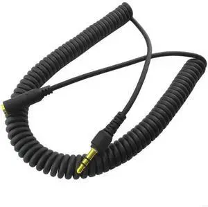 3.5mm Female to Male Coiled Extension Cable for Microphones Headphones