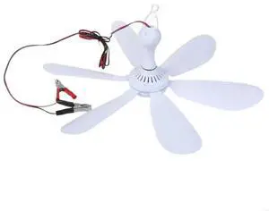 20inch Camping Fan Hanging Fan 8W 12V Ceiling Fan Ceiling Fan with 6 Leaves