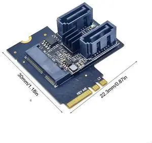 to SATA3.0 Expansion Card KEY A + E WIFI M.2 to Hard Disk Adapter Card Without Driver Installation JMB582 Chip