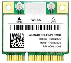 Ageryu RTL8822CE 1200Mbps 2.4G/5Ghz 802.11AC WiFi Card Network Mini PCIe Bluetooth 5.0 Support Laptop/PC 10/11