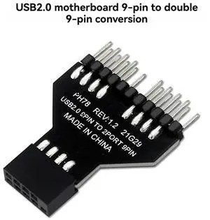 Ageryu USB3.0 19PIN To USB2.0 9PIN USB3.0 19Pin To USB2.0 9Pin Adapter For Water Cooling RGB Light Fan Speed Measurement