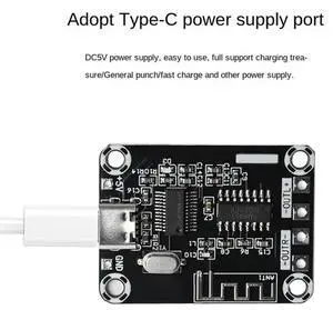 Ageryu PAM8403 Digital Bluetooth Amplifier Board DC5V Mini Case TYPE-C Powered 5W USB Amplifier Board Module