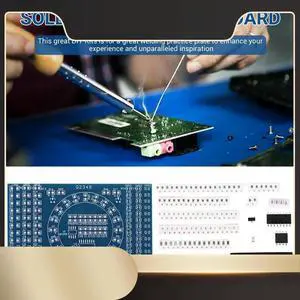 Ageryu Rotating LED SMD NE555 Soldering Practice Board DIY Kit Fanny Skill Training DIY Kit Electronic PCB Board Module Suit-N33R