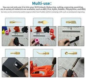 Ageryu Soldering Iron Tips Heat Insertion Tips Kit Replaceable Gold Brass For 3D Printer Flimanet Parts