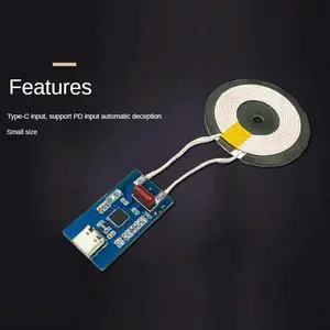 Ageryu Module High Power 5W 10W 15W IP6826 Wireless Charging Module Support Android Phone Charging Module As Shown PCB+Plasti
