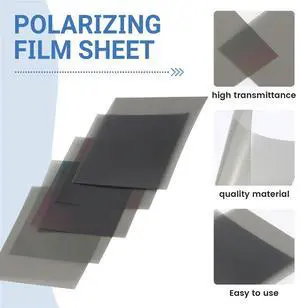 Ageryu Linear Polarizer Film Polarizing Film For Polarization Photograph 10X10cm ,5PCS No Adhesive-N33R