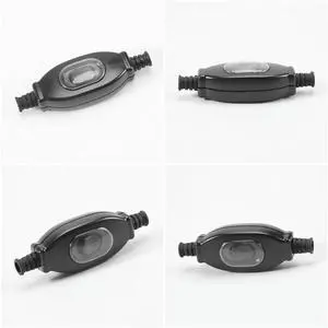 Ageryu 3A 250V Waterproof In Line Switch Cord Switch IP65 Round Wire Silver Contact Double Cut Switch Dust Switch-N33R