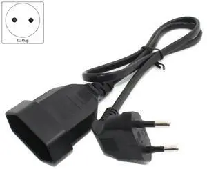 Ageryu Europea 90 Degree Male Plug to Female Socket Power Extension Cable for PC Computer PDU(0.6M)AA56