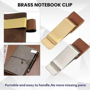 Ageryu Workmanshipp-Pen Loop Traveler Notebook Leather Pen Holder With Stainless Steel Clip 4 Pack