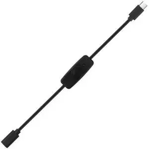 Ageryu Power Switch USB Type C With Indicator Light Male To Female USB-C Extension Cable Switch For Pi 4B