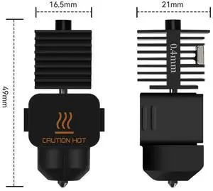 Ageryu Hotend Kit for A1/A1 Mini Fast Speed Hot End Assembly 0.2mm Hardened Steel Nozzle 3D Printer PartsAA56