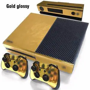 Ageryu Gold Glossy Skin Sticker For ONE Console Controller + Kinect Decal Vinyl-N33R