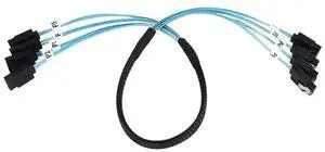 Ageryu SAS Cable Sata Cable High Speed 6Gbps 4 Ports/Set For Server 0.5 Meter-N33R