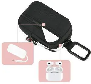 Ageryu Txesign Portable Storage Bag Carrying Case For Airfly Audio Transmitter Receiver And Bluetooth Earbuds Charging Case-N33R