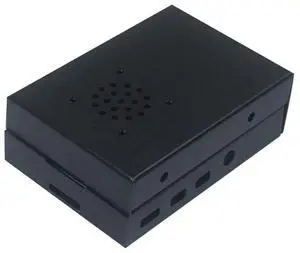 Ageryu For Pi 4 Model CNC Aluminum Case For Pi 4 Model B Case (Black)
